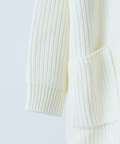 Lui's（ルイス）の「スーパービッグカーディガン（カーディガン/ボレロ・メンズ・ホワイト/ブラック・FREE）」の8枚目の写真