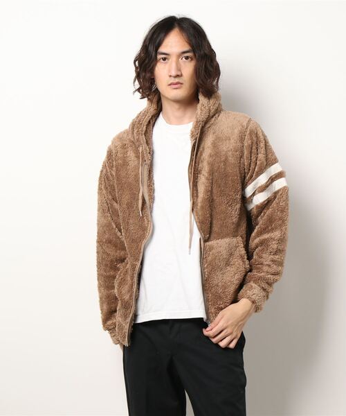 Bling Leads（ブリングリーズ）の「bling leads/ソフトシャギーボアZIPパーカー（その他アウター・メンズ・チャコールグレー/ブラック/ベージュ/ネイビー・MEDIUM/LARGE）」の10枚目の写真