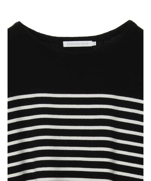 AMERICAN HOLIC（アメリカンホリック）の「パネルボーダーニットチュニック（ニット/セーター・レディース・ブラック系その他4/ブラウン系その他7・M/L）」の19枚目の写真