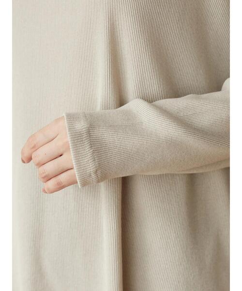 Green Parks(グリーンパークス)の「プチハイネックリブプルオーバー*(Tシャツ/カットソー・レディース・ライトグレー/ブラック/イエロー・FREE)」の4枚目の写真