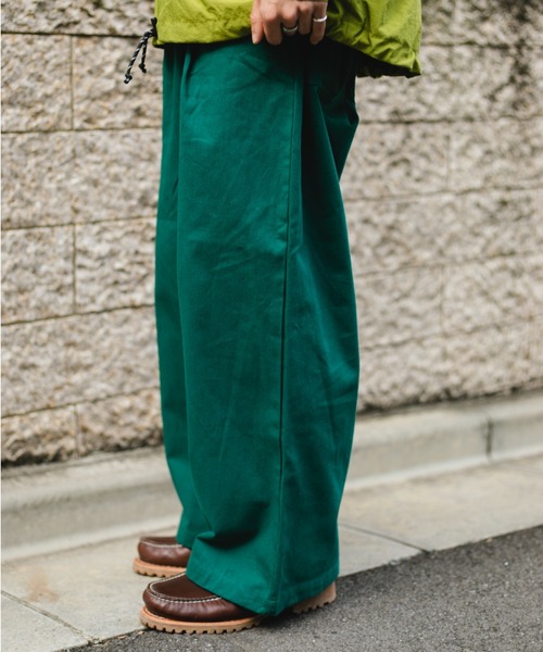 BROKEN BASE(ブロークンベース)の「ワイドチノパンツ(チノパンツ・メンズ・ホワイト/グリーン/ベージュ/ブラック・LARGE/MEDIUM/SMALL)」の6枚目の写真