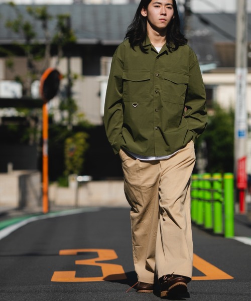 BROKEN BASE(ブロークンベース)の「ワイドチノパンツ(チノパンツ・メンズ・ホワイト/グリーン/ベージュ/ブラック・LARGE/MEDIUM/SMALL)」の16枚目の写真