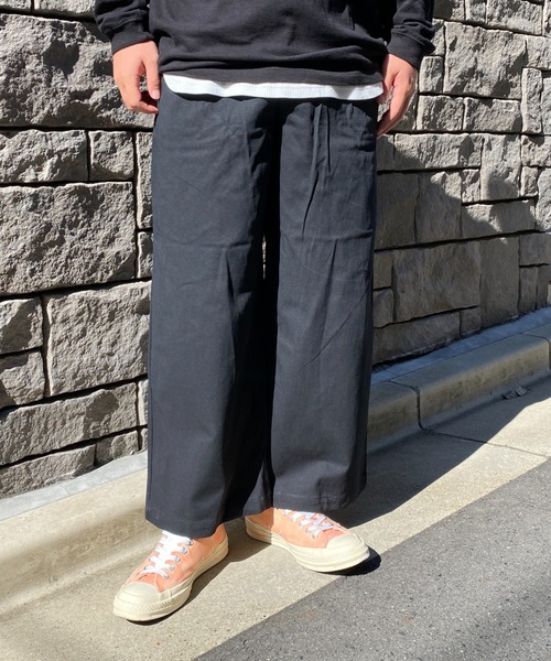 BROKEN BASE(ブロークンベース)の「ワイドチノパンツ(チノパンツ・メンズ・ホワイト/グリーン/ベージュ/ブラック・LARGE/MEDIUM/SMALL)」の22枚目の写真