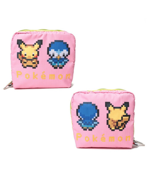 正式的100 正規品 レスポートサック ポケモン Med Square Cosmetic ポケモンピンクポーチ ポーチ Lesportsac レスポートサック のファッション 年中無休抜群 Arenatheatre Net