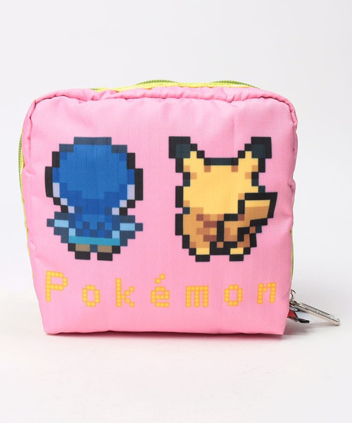 正式的100 正規品 レスポートサック ポケモン Med Square Cosmetic ポケモンピンクポーチ ポーチ Lesportsac レスポートサック のファッション 年中無休抜群 Arenatheatre Net