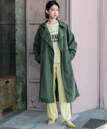 Munich | スパンポリエステルコットンウェザー　ダブルブレストコート(トレンチコート)