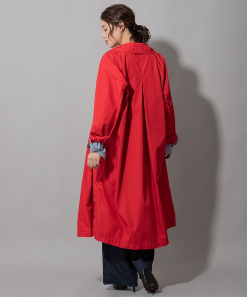 Munich(ミューニック)の「ポリエステルコットンウェザーダブルブレストコート(トレンチコート・レディース・ベージュ/レッド/オフホワイト/カーキ・S/XS)」の7枚目の写真