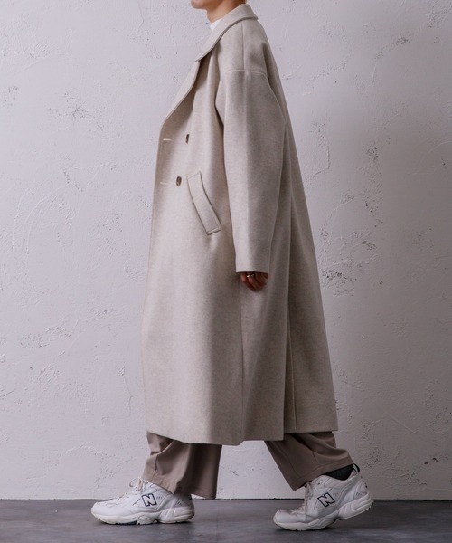Adoon plain（アドーンプレーン）の「【Adoon plain】スタンドビッグコート（その他アウター・メンズ・ブラック/アイボリー・MEDIUM/LARGE）」の20枚目の写真