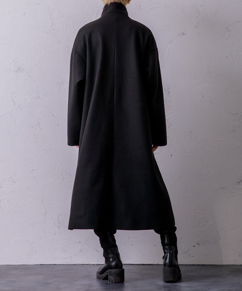 Adoon plain（アドーンプレーン）の「【Adoon plain】スタンドビッグコート（その他アウター・メンズ・ブラック/アイボリー・MEDIUM/LARGE）」の22枚目の写真