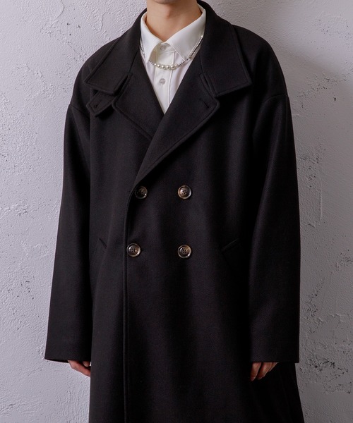 Adoon plain（アドーンプレーン）の「【Adoon plain】スタンドビッグコート（その他アウター・メンズ・ブラック/アイボリー・MEDIUM/LARGE）」の19枚目の写真