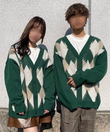 PairPair | アーガイル柄Vカーデ(ユニセックス)(カーディガン/ボレロ)
