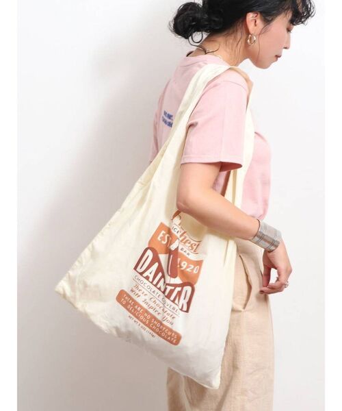 Ungrid(アングリッド)の「カラーロゴエコバッグ(エコバッグ/サブバッグ・レディース・オフホワイト/ピンク/イエロー/オレンジ/ブルー/グリーン・FREE)」の5枚目の写真