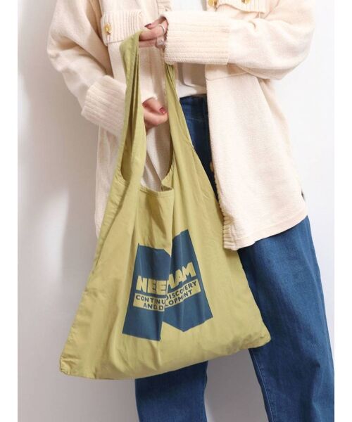 Ungrid(アングリッド)の「カラーロゴエコバッグ(エコバッグ/サブバッグ・レディース・オフホワイト/ピンク/イエロー/オレンジ/ブルー/グリーン・FREE)」の3枚目の写真