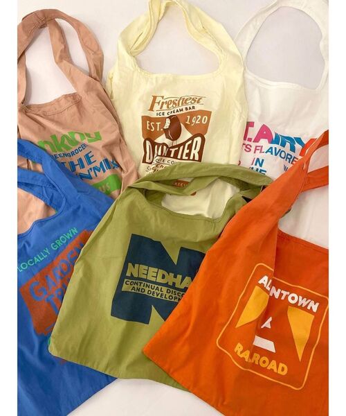 Ungrid(アングリッド)の「カラーロゴエコバッグ(エコバッグ/サブバッグ・レディース・オフホワイト/ピンク/イエロー/オレンジ/ブルー/グリーン・FREE)」の15枚目の写真
