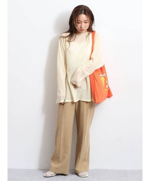 Ungrid(アングリッド)の「カラーロゴエコバッグ(エコバッグ/サブバッグ・レディース・オフホワイト/ピンク/イエロー/オレンジ/ブルー/グリーン・FREE)」の7枚目の写真