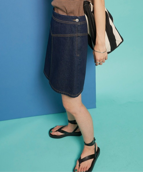 Auntie Rosa Holiday（アンティローザホリデー）の「デニムミニスカート（デニムスカート・レディース・ダークブルー・MEDIUM/SMALL）」の11枚目の写真