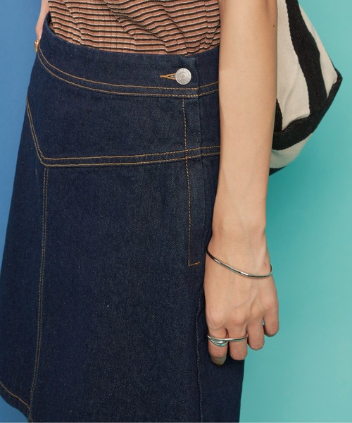 Auntie Rosa Holiday（アンティローザホリデー）の「デニムミニスカート（デニムスカート・レディース・ダークブルー・MEDIUM/SMALL）」の7枚目の写真