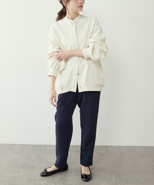 PUAL CE CIN(ピュアルセシン)の「裏起毛スリムテーパードパンツ(その他パンツ・レディース・ネイビー/グレー・FREE)」の9枚目の写真