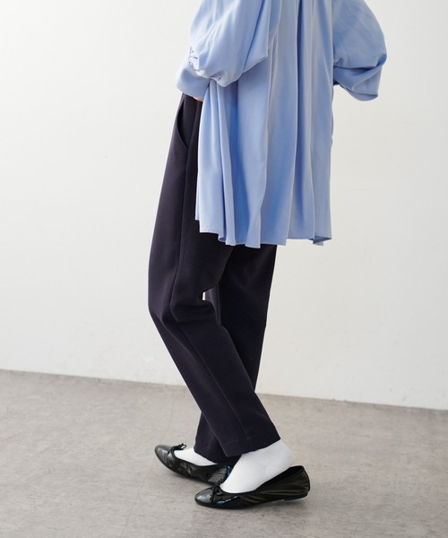 PUAL CE CIN(ピュアルセシン)の「裏起毛スリムテーパードパンツ(その他パンツ・レディース・ネイビー/グレー・FREE)」の7枚目の写真