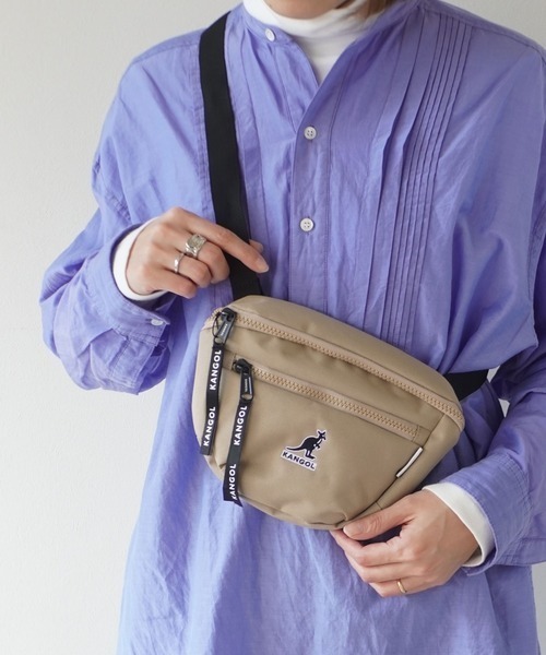 KANGOL(カンゴール)の「【KANGOL/カンゴール】 ダブルZIP ウエストバッグ / ショルダーバッグ(ショルダーバッグ・メンズ・ホワイト/ブラック/ベージュ・FREE)」の3枚目の写真