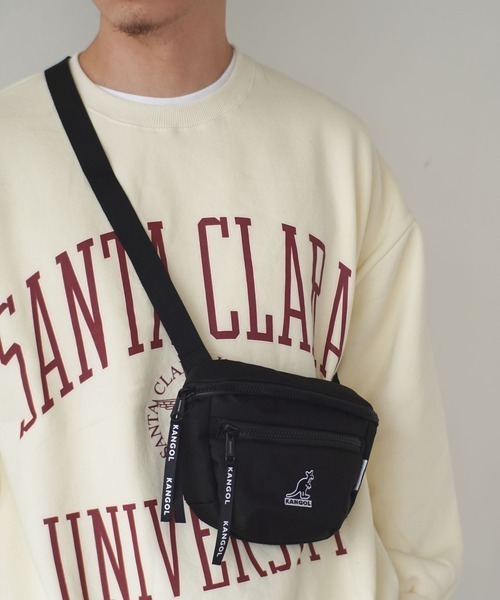 KANGOL(カンゴール)の「【KANGOL/カンゴール】 ダブルZIP ウエストバッグ / ショルダーバッグ(ショルダーバッグ・メンズ・ホワイト/ブラック/ベージュ・FREE)」の2枚目の写真