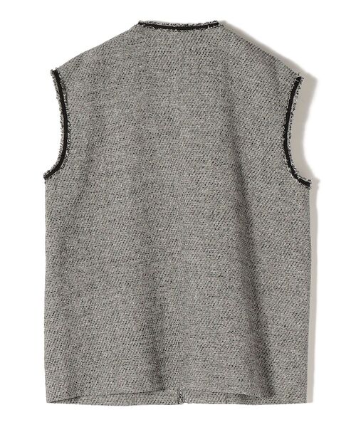 SHIPS(シップス)の「〈手洗い可能〉ツイードフリンジジレ◆(ベスト・レディース・ブラック/ベージュ・ONE SIZE)」の7枚目の写真