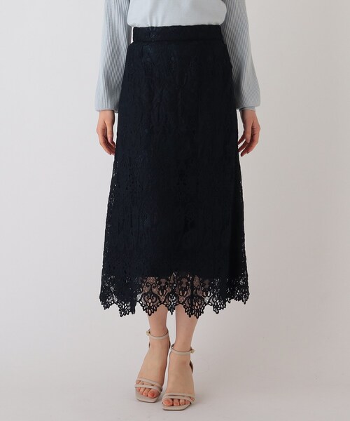 index（インデックス）の「◇アラベスクレースフレアスカート【WEB限定