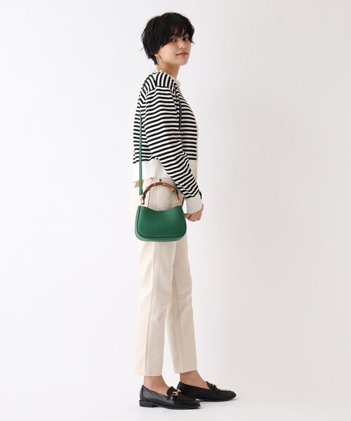 OPAQUE.CLIP（オペークドットクリップ）の「◆カラーバンブー ショルダーバッグ（ショルダーバッグ・レディース・オフホワイト/ピンク系/ダークグリーン・00）」の12枚目の写真