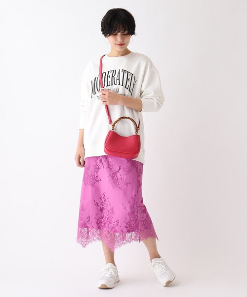 OPAQUE.CLIP（オペークドットクリップ）の「◆カラーバンブー ショルダーバッグ（ショルダーバッグ・レディース・オフホワイト/ピンク系/ダークグリーン・00）」の14枚目の写真