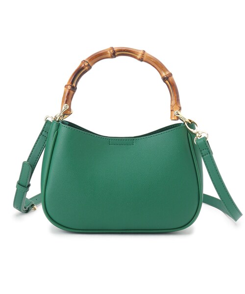 OPAQUE.CLIP（オペークドットクリップ）の「◆カラーバンブー ショルダーバッグ（ショルダーバッグ・レディース・オフホワイト/ピンク系/ダークグリーン・00）」の16枚目の写真