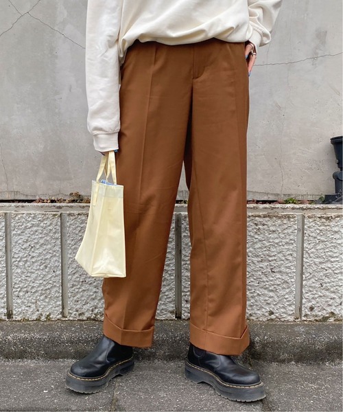 Oriens JOURNAL STANDARD(オリエンス ジャーナルスタンダード)の「Daddys セットアップスラックスパンツ (WOMENS)(スラックス・レディース・ブラウン/グリーン/アイボリー/ブルー系その他・SMALL/MEDIUM)」の1枚目の写真