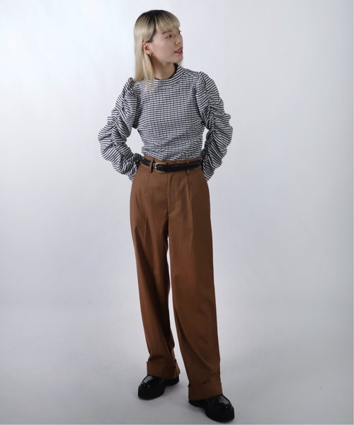 Oriens JOURNAL STANDARD(オリエンス ジャーナルスタンダード)の「Daddys セットアップスラックスパンツ (WOMENS)(スラックス・レディース・ブラウン/グリーン/アイボリー/ブルー系その他・SMALL/MEDIUM)」の14枚目の写真