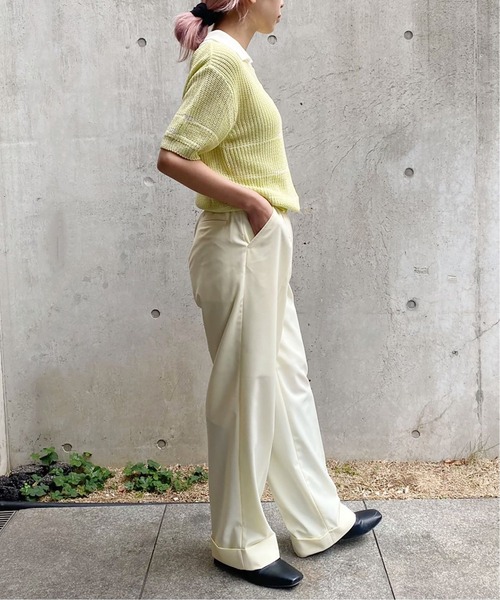 Oriens JOURNAL STANDARD(オリエンス ジャーナルスタンダード)の「Daddys セットアップスラックスパンツ (WOMENS)(スラックス・レディース・ブラウン/グリーン/アイボリー/ブルー系その他・SMALL/MEDIUM)」の6枚目の写真