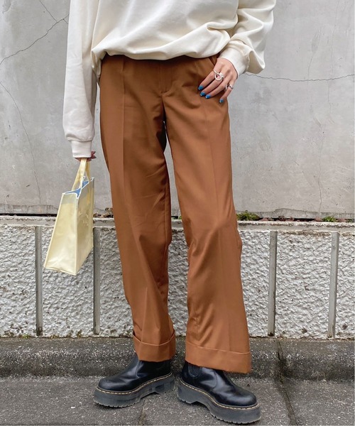 Oriens JOURNAL STANDARD(オリエンス ジャーナルスタンダード)の「Daddys セットアップスラックスパンツ (WOMENS)(スラックス・レディース・ブラウン/グリーン/アイボリー/ブルー系その他・SMALL/MEDIUM)」の10枚目の写真