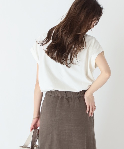 JOURNAL STANDARD relume（ジャーナルスタンダード　レリューム）の「フレンチスリーブロゴTシャツ（Tシャツ/カットソー・レディース・ホワイト/グレー・FREE）」の12枚目の写真