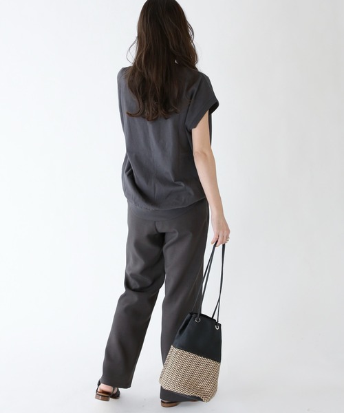 JOURNAL STANDARD relume（ジャーナルスタンダード　レリューム）の「フレンチスリーブロゴTシャツ（Tシャツ/カットソー・レディース・ホワイト/グレー・FREE）」の3枚目の写真