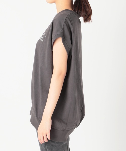 JOURNAL STANDARD relume（ジャーナルスタンダード　レリューム）の「フレンチスリーブロゴTシャツ（Tシャツ/カットソー・レディース・ホワイト/グレー・FREE）」の19枚目の写真