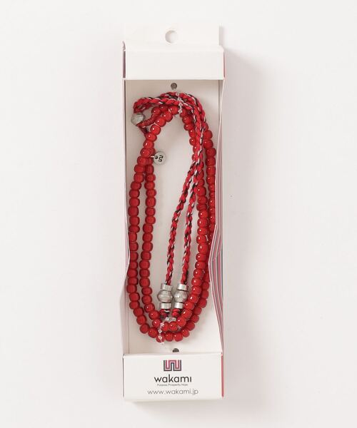 wakami（ワカミ）の「wakami ビーズコードネックレス（ネックレス・メンズ・ホワイト/レッド/ターコイズブルー・F）」の12枚目の写真
