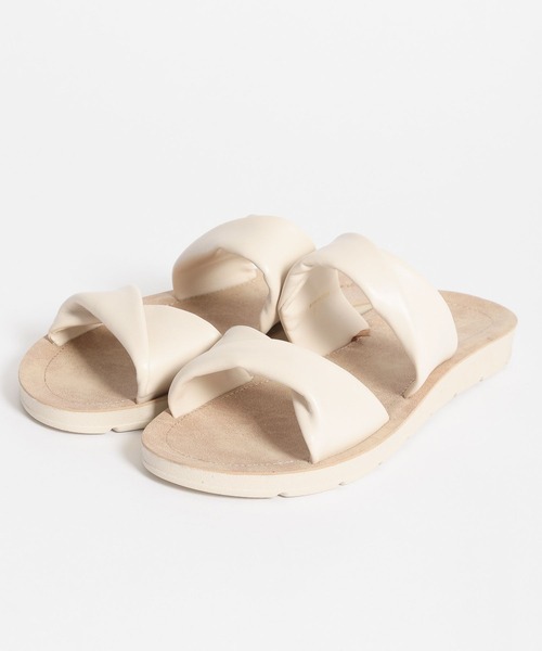 GLOBAL WORK（グローバルワーク）の「らくっションヒネリサンダル/267174（サンダル・レディース・ブラック/ベージュ/イエロー/アイボリー/ミント・SMALL/MEDIUM/LARGE/X-LARGE）」の3枚目の写真