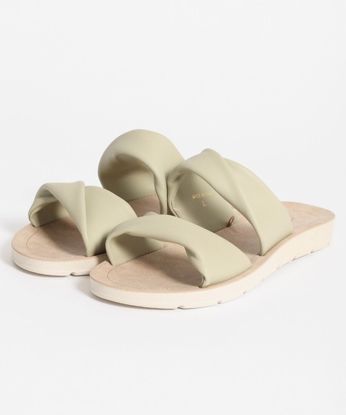 GLOBAL WORK（グローバルワーク）の「らくっションヒネリサンダル/267174（サンダル・レディース・ブラック/ベージュ/イエロー/アイボリー/ミント・SMALL/MEDIUM/LARGE/X-LARGE）」の5枚目の写真