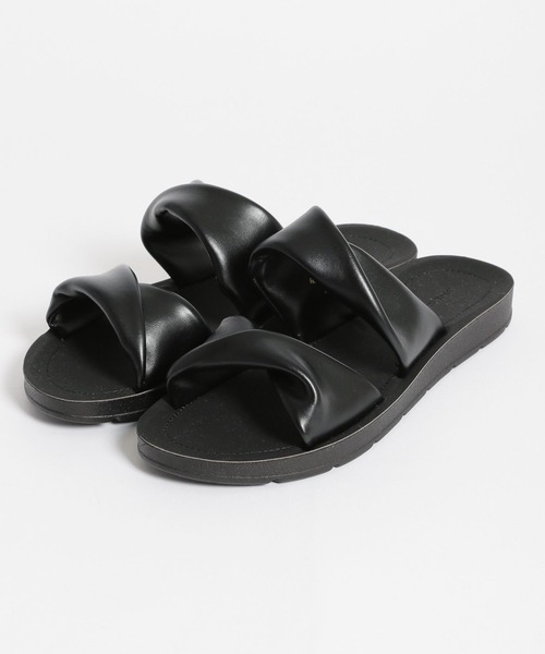 GLOBAL WORK（グローバルワーク）の「らくっションヒネリサンダル/267174（サンダル・レディース・ブラック/ベージュ/イエロー/アイボリー/ミント・SMALL/MEDIUM/LARGE/X-LARGE）」の4枚目の写真