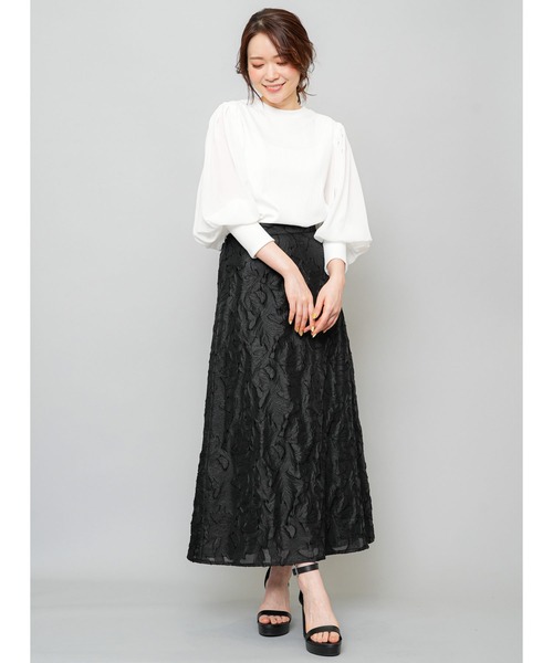 mili an deni(ミリアンデニ)の「シアースリーブボリュームリブトップス(Tシャツ/カットソー・レディース・ブラック/ネイビー/オフホワイト/ダークブルー・M/L)」の6枚目の写真