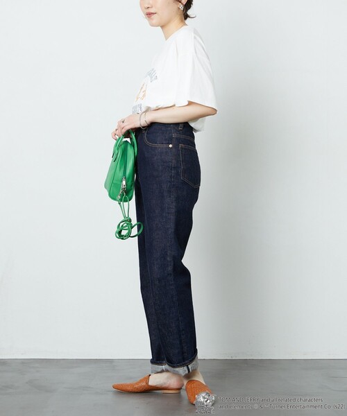 FREAK'S STORE（フリークスストア）の「▽【WEB限定】TOMandJERRY/トムとジェリー　別注カレッジTシャツ（Tシャツ/カットソー・レディース・ライトグレー/ブラック/パープル/グレー/オフホワイト・ﾌﾘ-）」の8枚目の写真