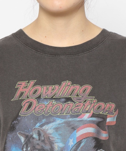 yuw（ユウ）の「ＰＲＩＮＴ　ＦＳ　ＴEE　278645（Tシャツ/カットソー・レディース・オフホワイト/ブラック/ベージュ・FREE）」の13枚目の写真