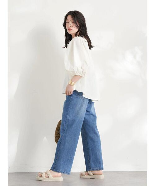 earth music&ecology(アースミュージックアンドエコロジー)の「ボリュームスリーブペプラムブラウス(シャツ/ブラウス・レディース・ブラック/ベージュ/オフホワイト・FREE)」の17枚目の写真