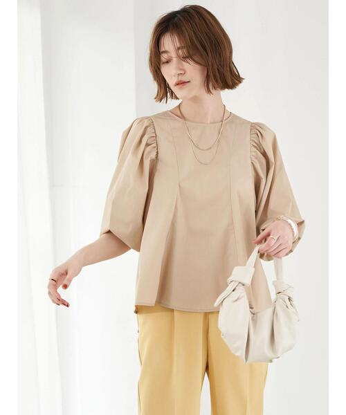 earth music&ecology(アースミュージックアンドエコロジー)の「ボリュームスリーブペプラムブラウス(シャツ/ブラウス・レディース・ブラック/ベージュ/オフホワイト・FREE)」の19枚目の写真