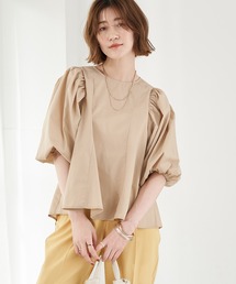 earth music&ecology | ボリュームスリーブペプラムブラウス(シャツ/ブラウス)