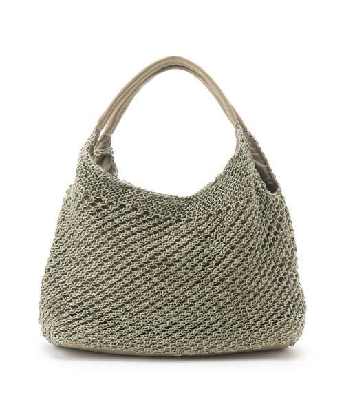 SHOO・LA・RUE(シューラルー)の「◆ワンショルニットバッグ(ショルダーバッグ・レディース・ブラック/オレンジ系その他5/ベージュ/ライトグリーン・00)」の5枚目の写真