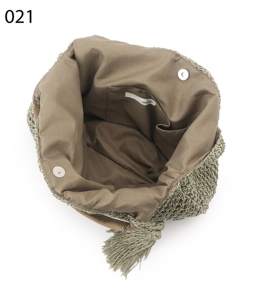 SHOO・LA・RUE(シューラルー)の「◆ワンショルニットバッグ(ショルダーバッグ・レディース・ブラック/オレンジ系その他5/ベージュ/ライトグリーン・00)」の14枚目の写真