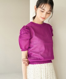 ROPE' PICNIC | シアーブークレーギャザーニットプルオーバー(ニット/セーター)